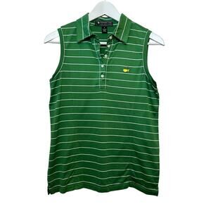 Magnolia Lane Collection Masters Golf Polo Sleeveless Green Pima Cotton Small